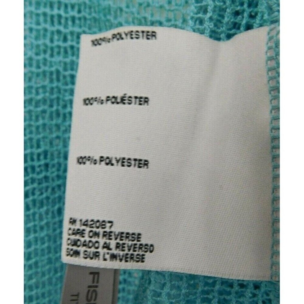 Simply Noelle Womens Swim Cover Up Size S/M Teal Blue Fishnet Lace Tunic New - Picture 7 of 8